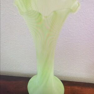 Elegant Green Glass Vase